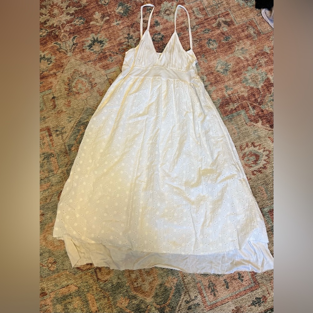 Eyelet lined dress